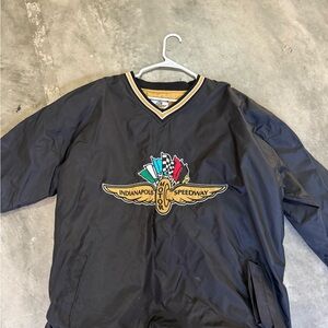 Indianapois Motor Speedway pullover Wind Shirt jacket size 3XL black & gold Used